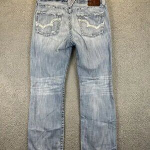 Big Star Pioneer Boot Cut Jean Mens 36R Light Wash Distressed Cowboy Rodeo Ranch